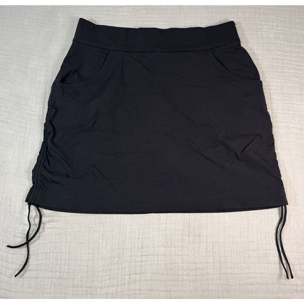 Columbia Omni-Shield Skort Womens Medium Black Athletic Hiking Skirt Cinch Hem